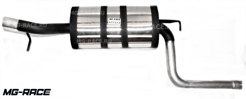 глушитель прямоточный turbo 2 (с камерой) mazda 3 bk,bl 1.6-2.0л.